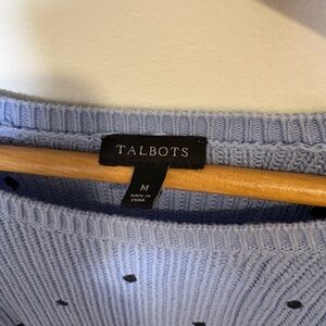 Talbots Women's Soft Blue Crew Neck Sweater